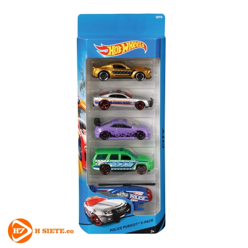 hot wheels 5 pack police pursuit